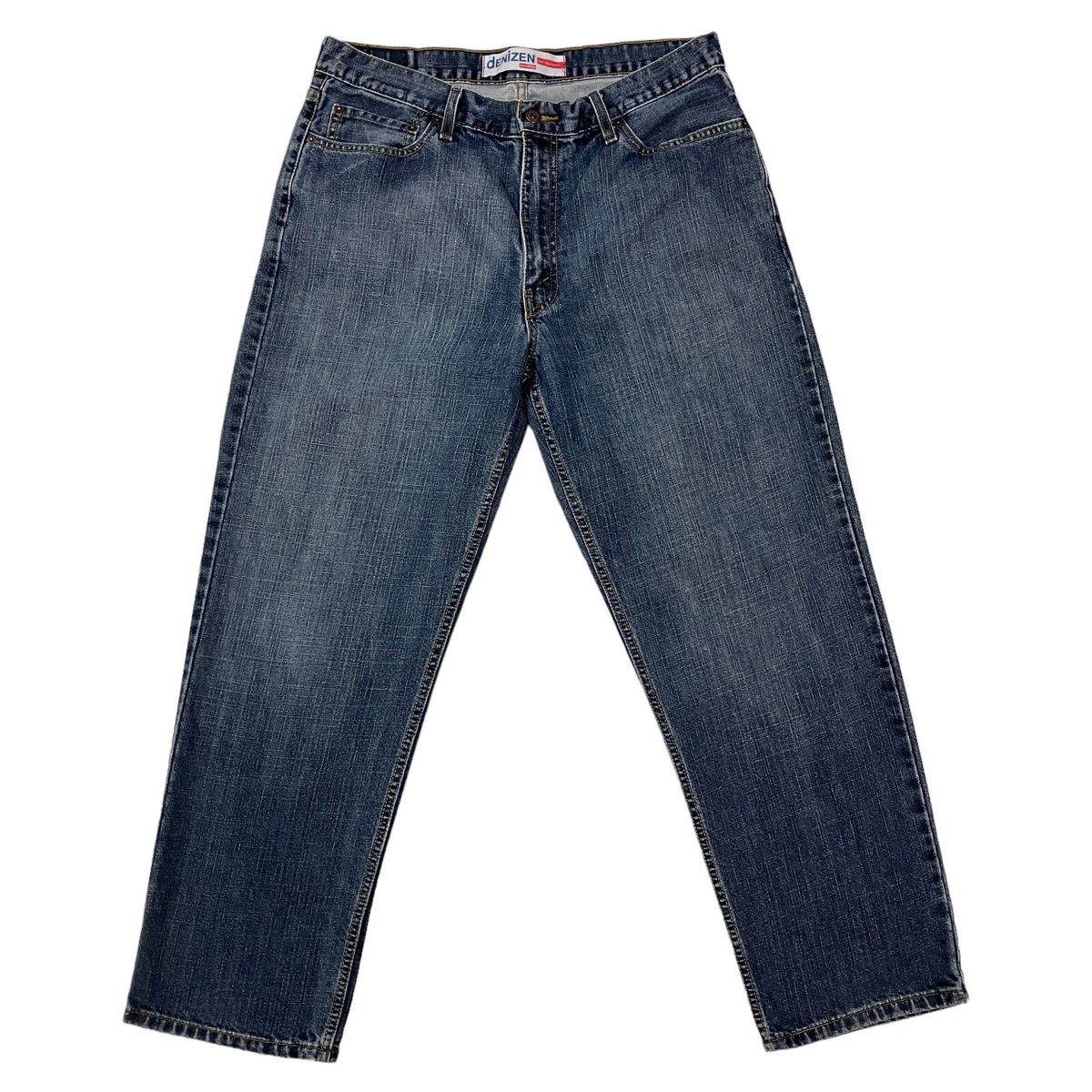 Levi s Denizen 285 Jeans Blue 34W 30L Relaxed Straight Fit Denim Zip Fly
