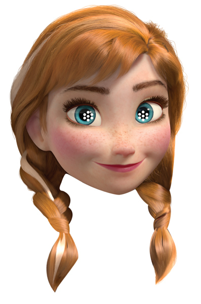 Anna from Frozen Official Disney Single Card Face Mask