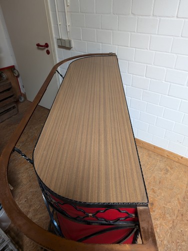 Alter Bar Thresen mit Hocker 50iger Jahre in rot - Bild 8 von 11