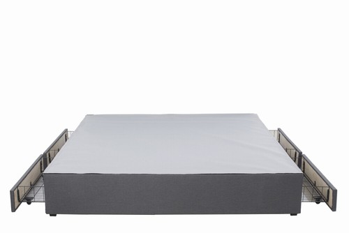 5ft 6ft Divan Bed Base in Fabric Grey Choose Size, Storage, Headboard - Picture 11 of 31