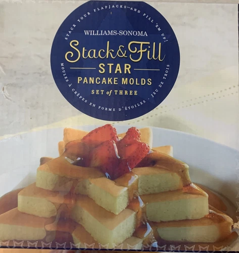 Williams & Sonoma Stack & Fill Star Pancake Molds Set Of  3.