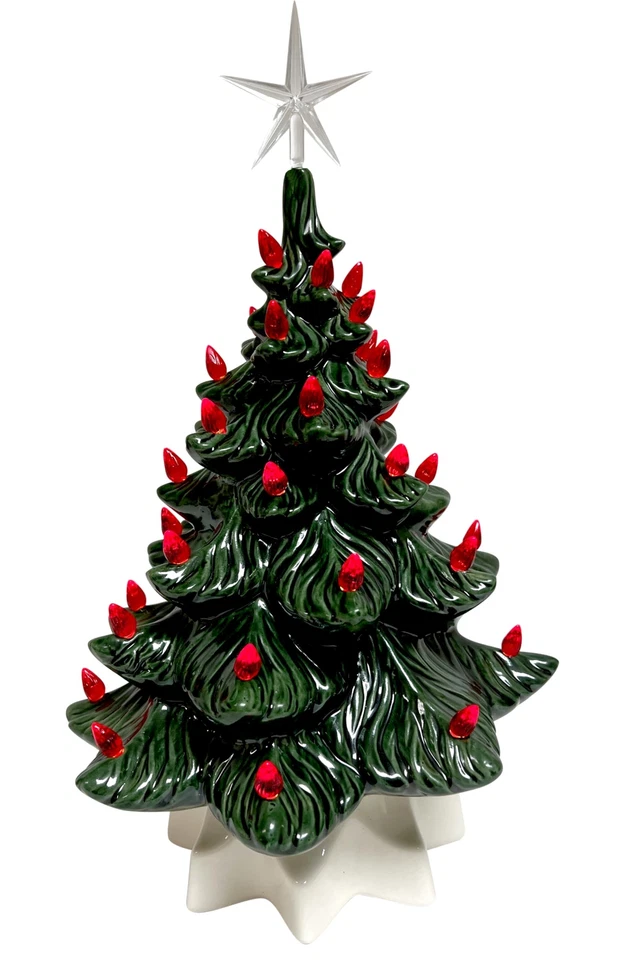 ® Luces de árbol de Navidad de cerámica torcida mediana - ROJO 144 piezas Foto 4 de 4