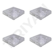 PYRAMID SQUARE METAL GALVANIZED  FENCE / GATE POST CAP TOP 100mm x 100mm 4 Inch