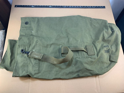 Vintage WWII 1940s Army Military Stencil Duffel Bag Case Canvas