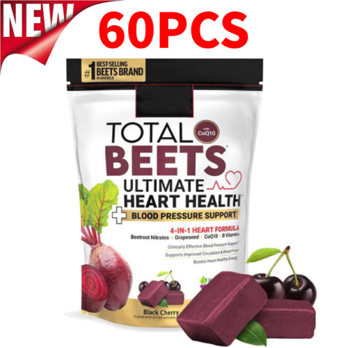 Beetroot Gummies-Total Beets Ultimate Heart Health-Blood Pressure Support-60pcs