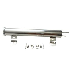 2x13 Polished Stainless Steel Radiator Coolant Overflow Catch Puke Tank 20oz