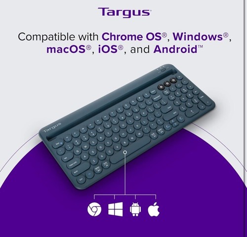 Targus PKB86702US Bluetooth Tablet Phone Computer Wireless Keyboard Stand Apple - Picture 6 of 7