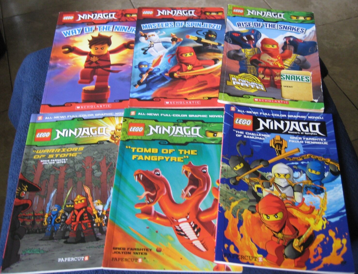 LEGO NINJAGO Master of Sinjitzu Reading Books Lot of SIX Paperback