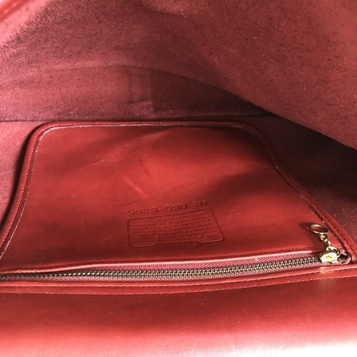 Coach 5265 Vintage Lexington Cherry Red Leather Turnlock Briefcase/Laptop Bag - Picture 15 of 24