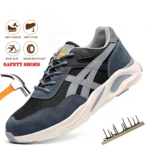 Herren Damen Atmungsaktive Arbeitsschuhe Leichte S3 Stahlkappe Sicherheitsschuhe - Bild 3 von 27