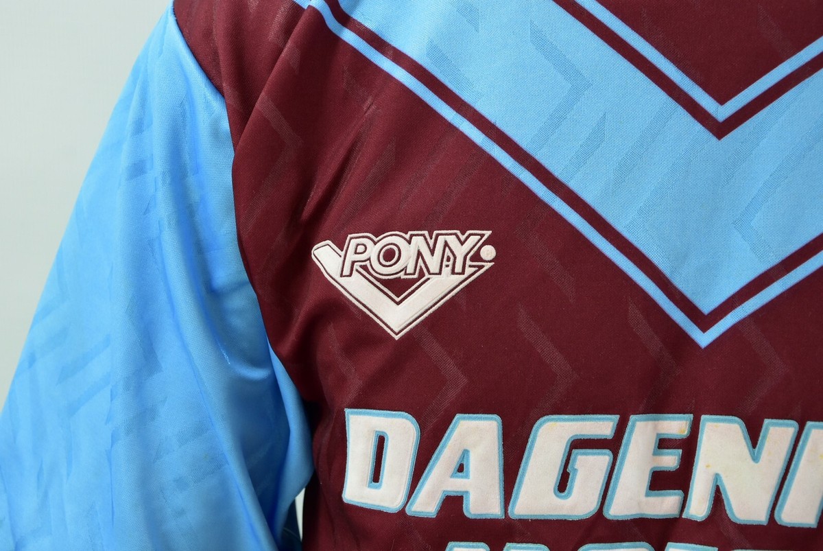 HAMMERS 1993-95 PONY West Ham United Home Shirt SIZE S (34