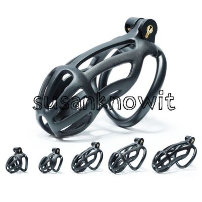 Classics Male Chastity Cage Device 6 Colors Men Resin Lock Belt 4 Rings Device