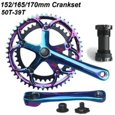 130BCD 152/165/170MM Crank Arms 50T/39T Road Bike Crankset with Double Chainring