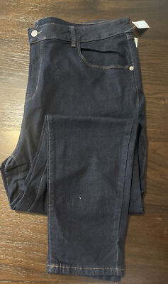 NO BOUNDARIES HIGH-RISE SKINNY JEANS DARK WASH SIZE 21 