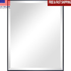 Beveled Wall Mirror Rectangular Hanging Versatile Design Easy Installation New