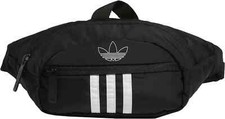 Adidas 3-Stripes Waist Bag Black Originals National Fanny Pack NEW BNWT