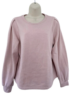 Banana Republic Factory Woman's Sz M Peach Crew Neck Sweatshirt | eBay