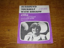 CILLA BLACK - SURROUND YOURSELF WITH SORROW - ORIGINAL UK SHEET MUSIC (A)
