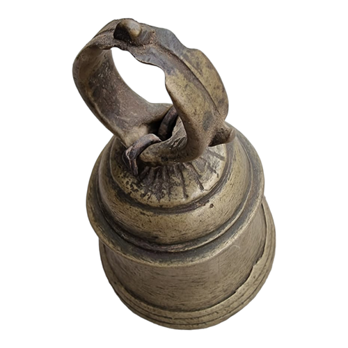Vintage Old Antique Brass / Bronze Horse Cow Dog Cat Pet / Temple Bell Ornament - Picture 7 of 9