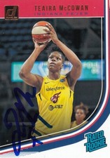 WNBA 2019 Donruss Indiana Fever Teaira McCowan Rookie Signed Autograph IP Card