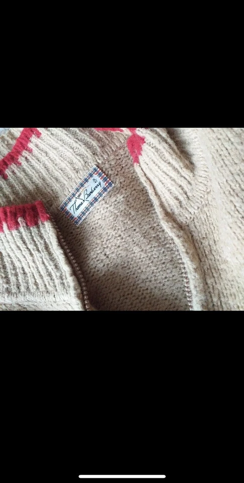 Cárdigan Thomas Burberry Yello Cremallera Completa Tejido Cremallera Chaqueta Jersey Talla M Foto 4 de 4