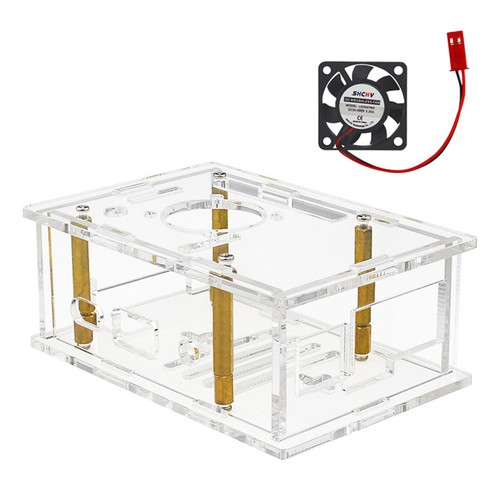 Orange Pi 4A Transparent Protective Box Orange Pi 4A Acrylic Case w Cooling FanU - Afbeelding 9 van 16