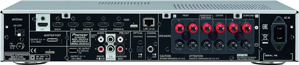 Pioneer VSX-S510 6.1 A/V Receiver 4k HDMI USB Internet Radio Tuner - Bild 3 von 4