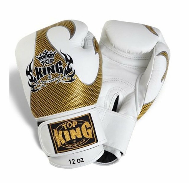 Top King "EMPOWER CREATIVITY" Boxing Gloves White & Gold eBay
