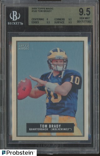 2009 Topps Magic #145 Tom Brady Michigan BGS 9.5 GEM MINT
