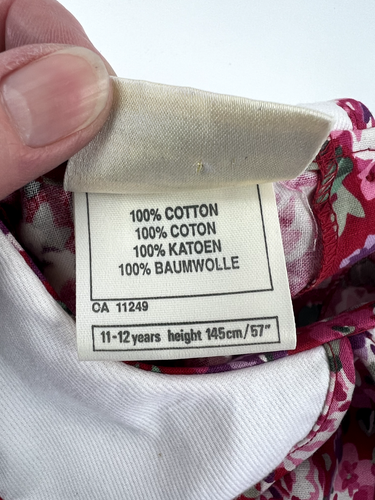 Vintage Laura Ashley Mother & Child Red Floral 100% Cotton Dress size 11-12 - Picture 9 of 12