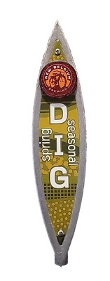 New Belgium Brewing Dig Seasonal Beer Tap Handle - 11'' - Metal - 2 Sided