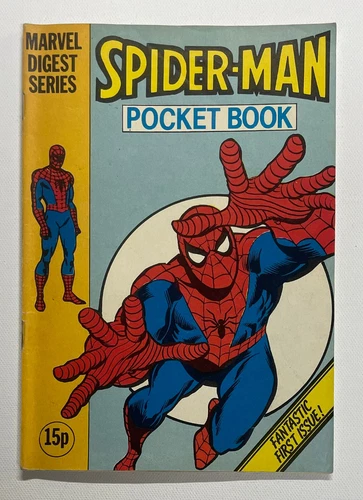 SPIDER-MAN POCKET BOOK #1. MAR 1980. MARVEL UK. FN+. REPRINT GS SM #5 & MTU #15!