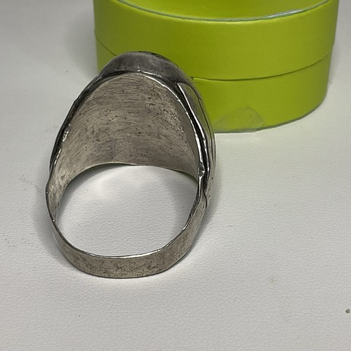 Anello vintage nativo agata onice argento sterling 925 fatto a mano per uomo misura 15 - Foto 6 di 12