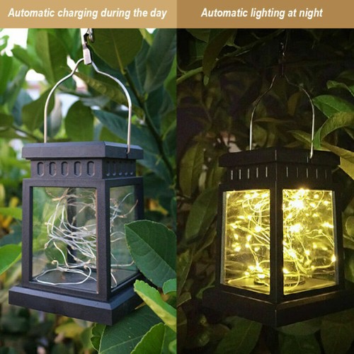 30 LED Solar Powered Lantern Lights Waterproof Hanging Outdoor Garden Lamp Decor - Picture 22 of 40