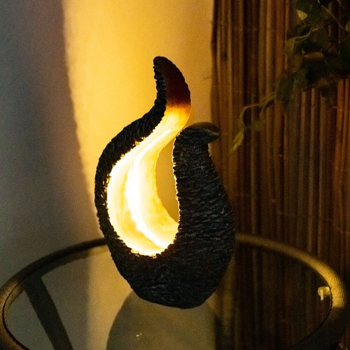 Außenleuchte Solarlampe Gartendeko LED Dekoleuchte gold grau Steinoptik Skulptur - Bild 11 von 12
