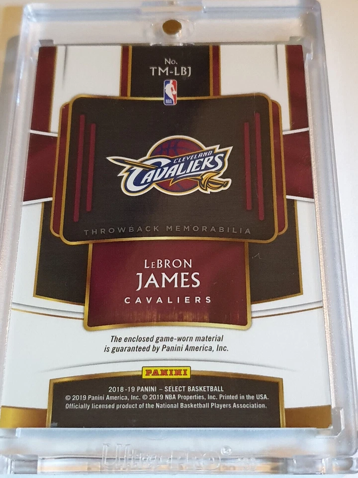 2018 Panini Select LeBron James #PATCH Game Worn Jersey - Rare - Image 3 of 3