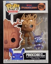 Guillermo Del Toro signed Pinocchio Funko Pop! autograph (B) ~ BAS Beckett