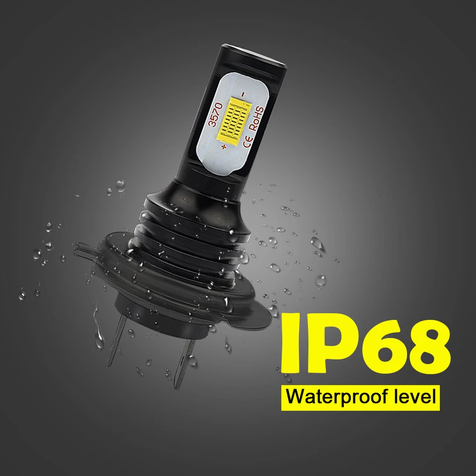 For Honda Goldwing 1800 GL1800 2001-2017- 2PC H7 LED Headlight Bulbs Kit 6000K - Image 4 of 4