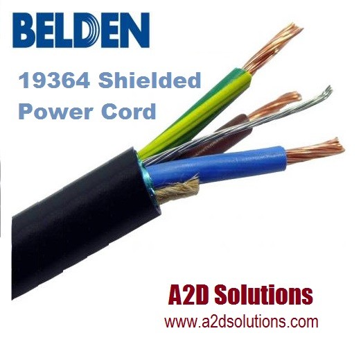Belden 19364 RF Shielded Power Cable 250 ft reel 3 Conductor 14 AWG