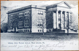 1906 Postcard State Normal School Library  West  Chester  