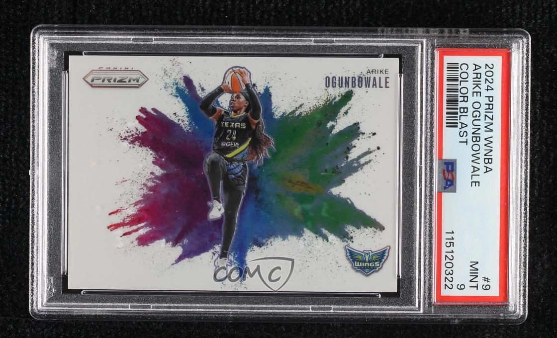 2024 Panini Prizm WNBA Color Blast Arike Ogunbowale #9 PSA 9 MINT 8q5