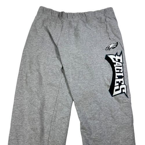 Philadelphia Eagles Sweatpants Mens 2XL Gray Fleece Majestic NFL Wide Leg - Picture 1 of 8