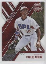 2017 Panini Elite Extra Edition Status Red Die-Cut 59/99 CARLOS AGUIAR #142 4l3
