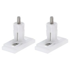 2Pcs Toilet Seat Cover Hinge 45mm Blind Hole Rectangular Bolts White