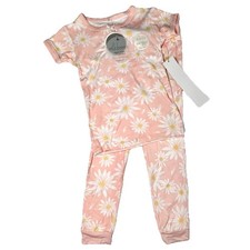 MILKBERRY PAJAMAS Pink Sunflower Pants PJs LONG SLEEVE BAMBOO 4T NWT
