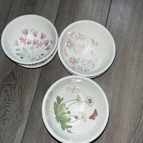 Portmeirion Botanic Garden Large Salad Serving Bowl 5.5" Lot Of 7 Rare - Picture 20 of 20