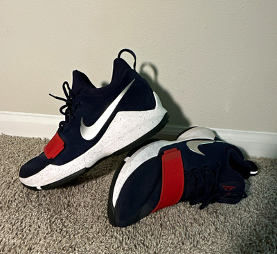 Nike PG 1 USA Men s Low Top Basketball Sneakers Navy/White/Red