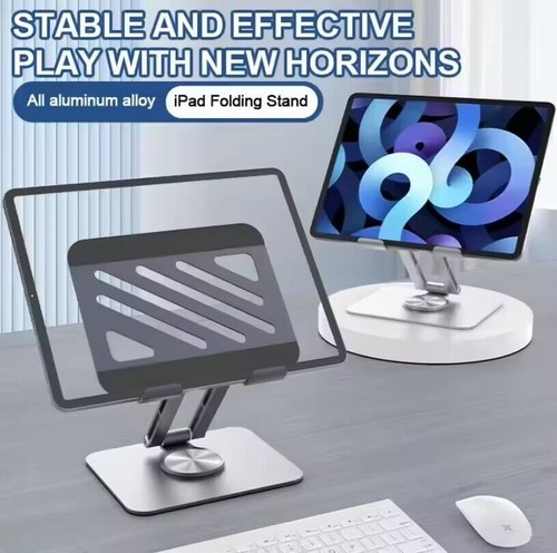 Tablet Stand Mount Stand Aluminum 360° Rotation 4-12" Holder Table Stand - Zdjęcie 2 z 15