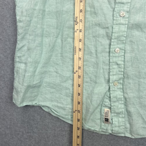 Brooks Brothers Shirt Mens XL Green Linen Regent Button Down Long Sleeve Casual - Picture 12 of 12