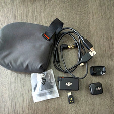DJI Mic Wireless TX/RX Microphone Kit w/ Charging Case, USB-C, 3.5mm, Black